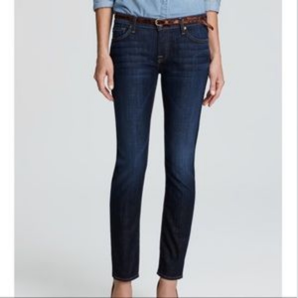 7 For All Mankind The Slim Cigarette Dark Wash Skinny Jeans Women's Size 25